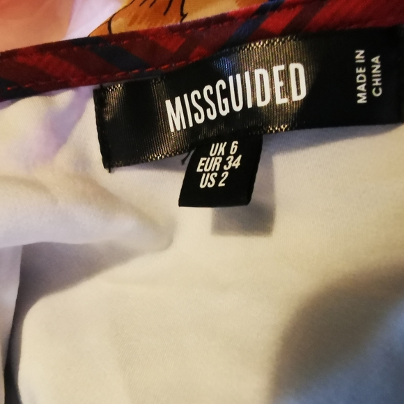 MISSGUIDED leopard and plaid hook+eye mini dress - Picture 2 of 6